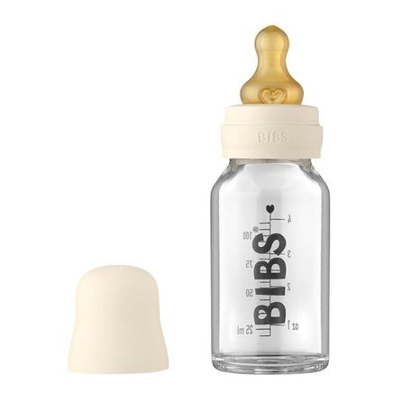 BIBS Baby Bottle sklenená fľaša 110 ml - Ivory