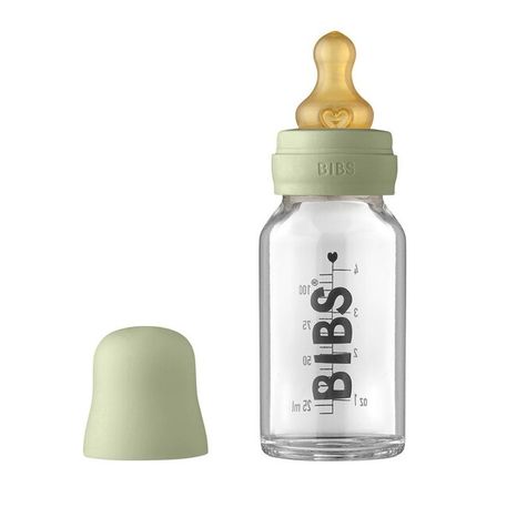 BIBS Baby Bottle sklenená fľaša 110 ml - Sage