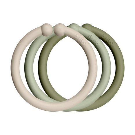 BIBS Loops krúžky 12ks - Vanilla / Sage / Olive