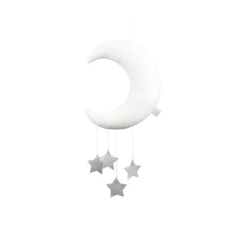 Dekoratívny mesiačik Silver Stars - Biely