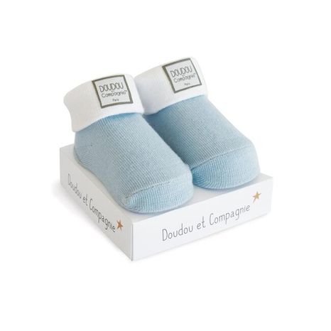 DouDou et Compagnie ponožky pre bábätko modré