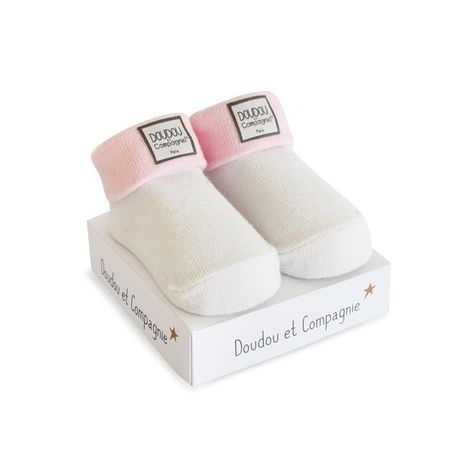 DouDou et Compagnie ponožky pre bábätko ružové