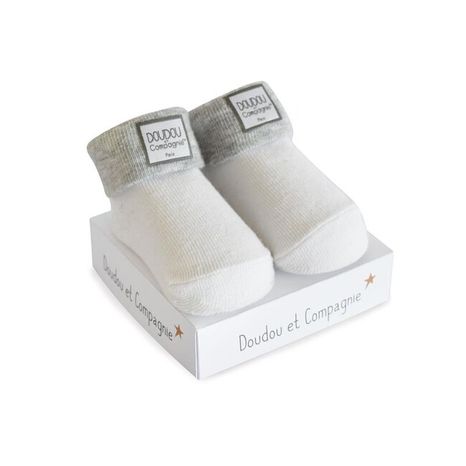 DouDou et Compagnie ponožky pre bábätko sivé