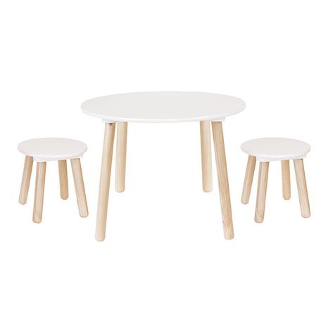 Jabadabado Stôl a 2 stoličky biele