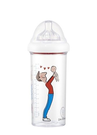 Le Biberon Francais Dojčenská fľaša Father Baby 360 ml - 6M+