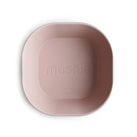 Mushie hranatá miska 2 ks - Blush