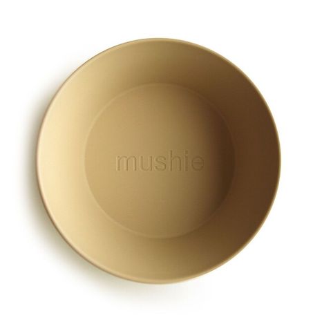 Mushie okrúhla miska 2 ks - Mustard