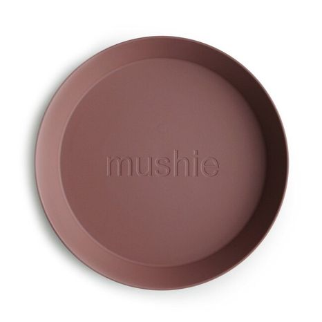 Mushie okrúhly tanier 2 ks - Woodchuck