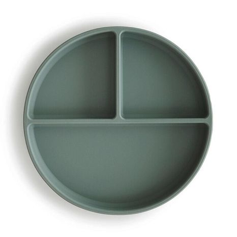 Mushie silikónový tanier s prísavkou - Cambridge Blue