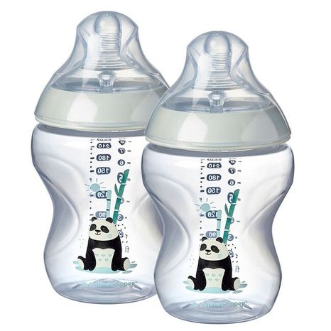 Tommee Tippee Dojčenská fľaša C2N ANTI-COLIC s pandou 260ml - 0m+ (2 kusy)