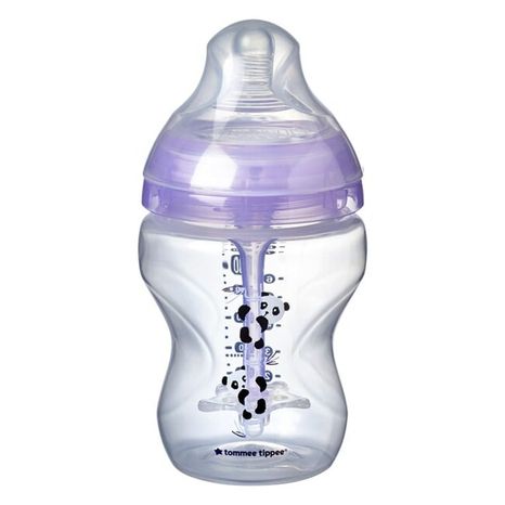 Tommee Tippee dojčenská fľaša Purple s pandami 260 ml - 0M+